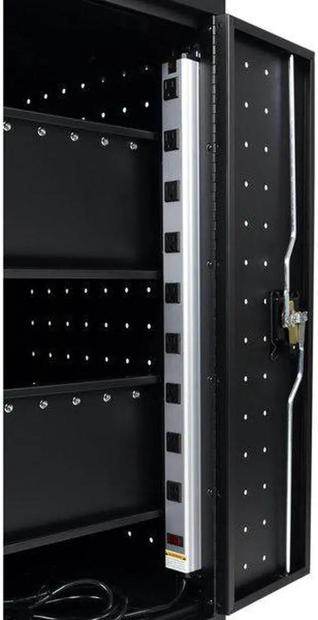 Alt view image 17 of 20 - Luxor Black 18 Laptop Computer Charging Cart