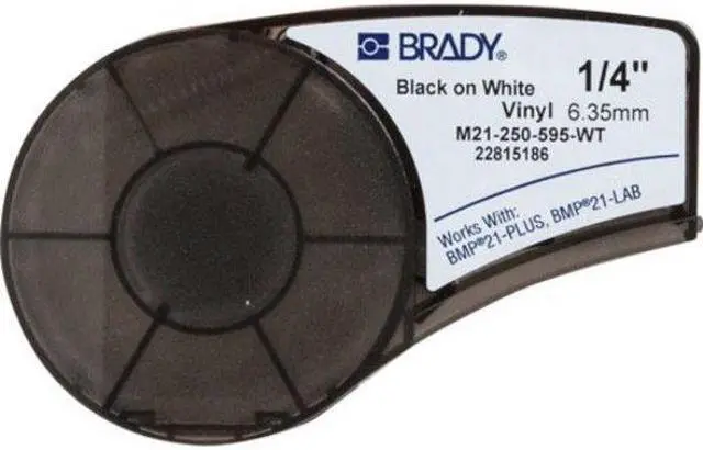 Alt view image 4 of 4 - BRADY M21-250-595-WT Label Tape Cartridge,Permanent Printer