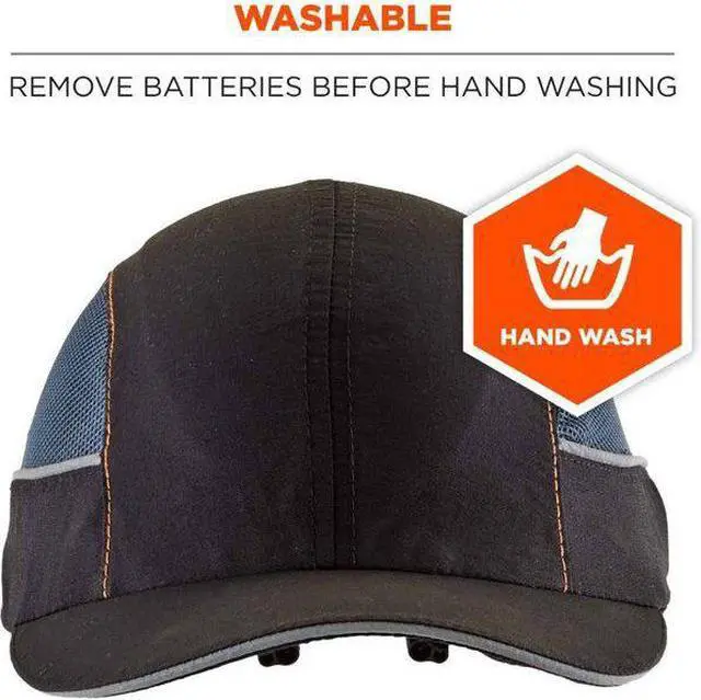 Alt view image 7 of 12 - 8960  Blk-Long Brim LED Bump Cap