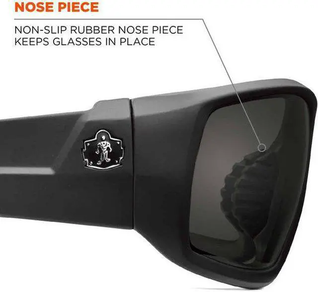 Alt view image 5 of 7 - Ergodyne 50430 Skullerz Odin Safety Glasses, Matte Black Frame/Smoke Lens, Nylon/Polycarb
