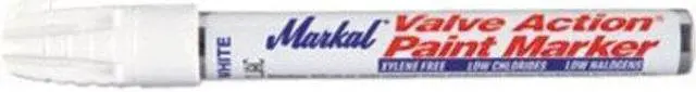 Alt view image 5 of 6 - Markal 96820 Valve Action Liquid Paint Marker with 1/8" Bullet Tip, White, 1 Each