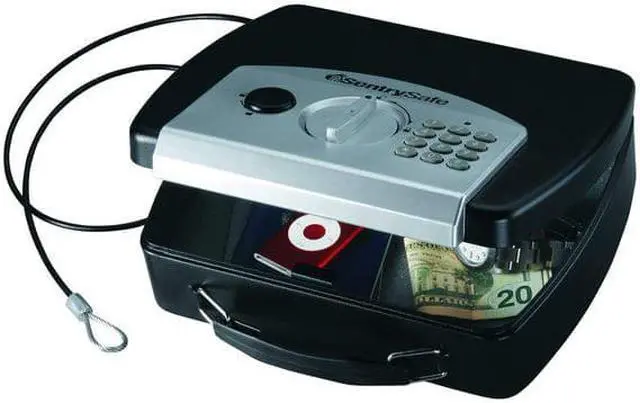 Alt view image 6 of 11 - Compact Safe Black Electronic Lock