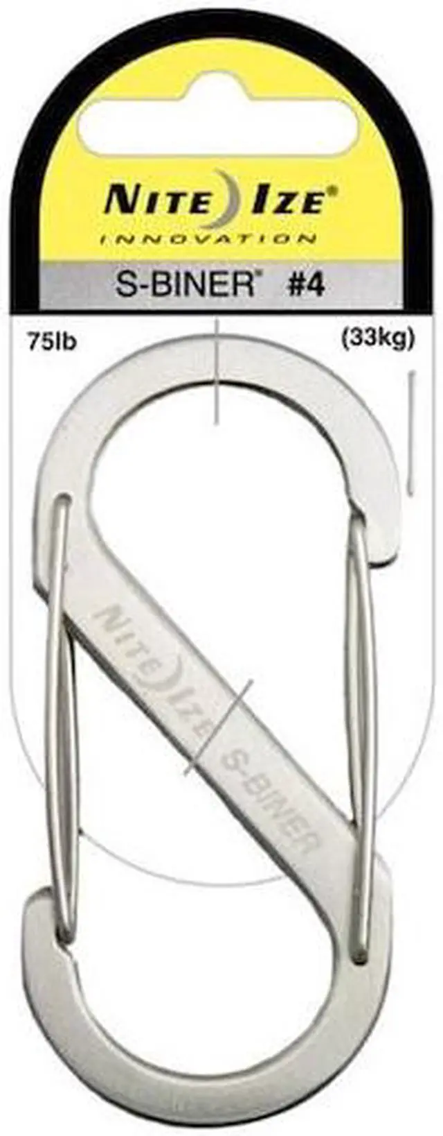 Alt view image 15 of 16 - Nite Ize SB4-03-11 Stainless S-Biner Versatile Carry Biner Size 4 Camping