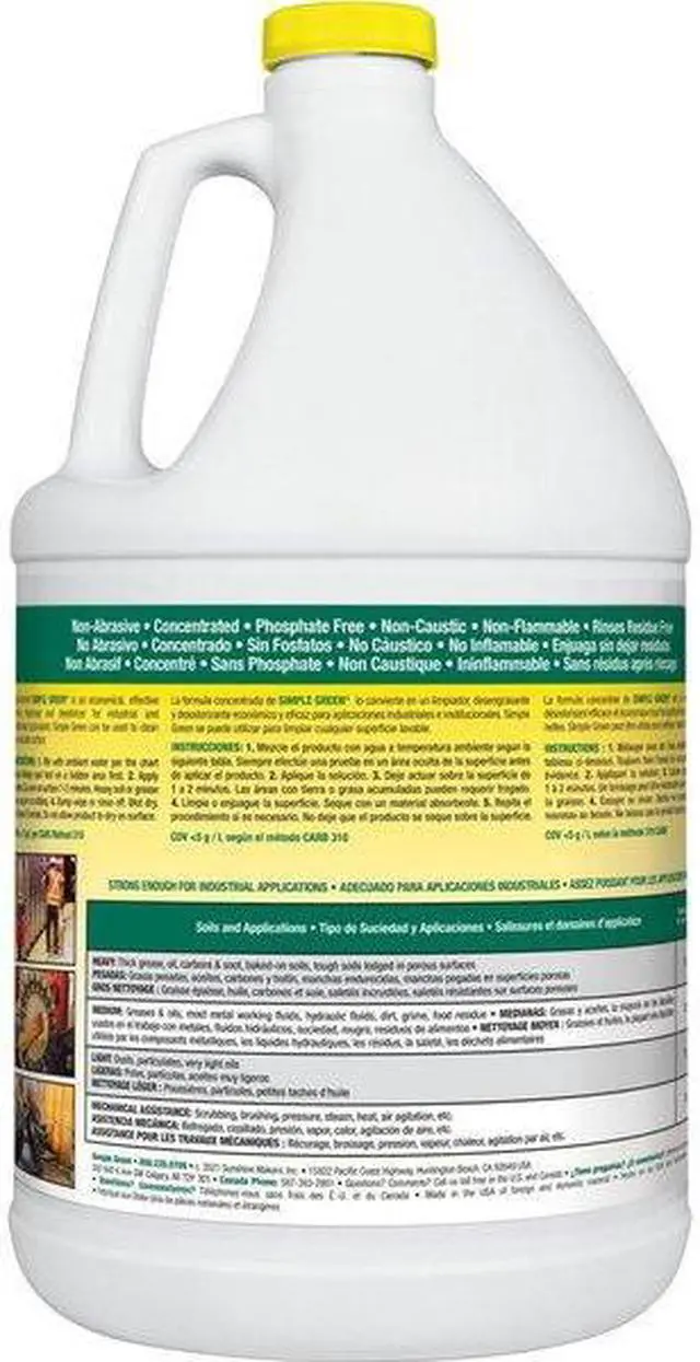 Alt view image 10 of 10 - SIMPLE GREEN 3010200614010 Liquid 1 gal. Cleaner and Degreaser, Jug