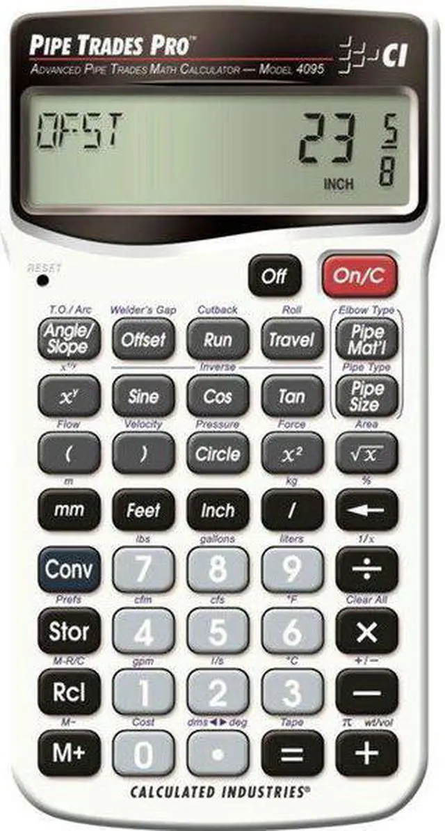 Alt view image 12 of 12 - Construction Calculator,PipeTrades CALCULATED INDUSTRIES 4095