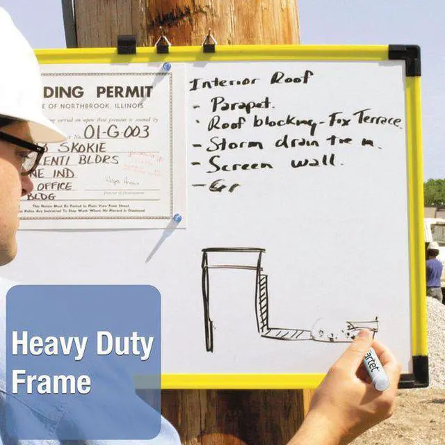 Alt view image 8 of 10 - QUARTET 724124 Dry Erase Board, Steel, 9 in, 12 in, Plastic Frame, White, Gloss