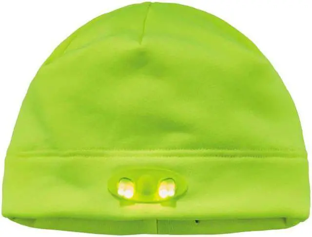 Alt view image 4 of 8 - ERGODYNE 6804 Beanie Cap,Over The Head,Universal,Lime