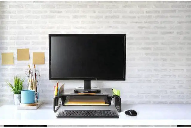 Alt view image 10 of 15 - Allsop 32166 Metal Art Organizer 5 Monitor Stand, Black