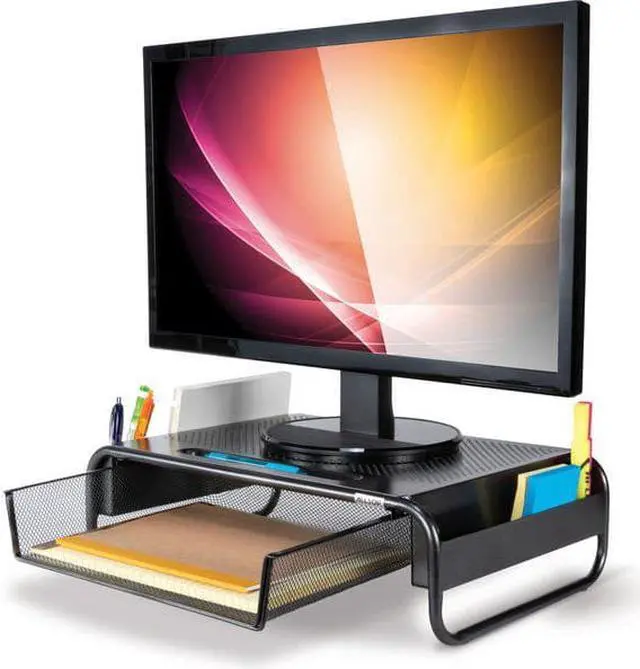 Alt view image 15 of 15 - Allsop 32166 Metal Art Organizer 5 Monitor Stand, Black