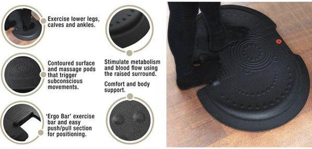 Alt view image 20 of 20 - Floortex AFS-TEX 5000 Anti-Fatigue Mat, Bespoke, 26 x 36, Black FCA5XBK2535