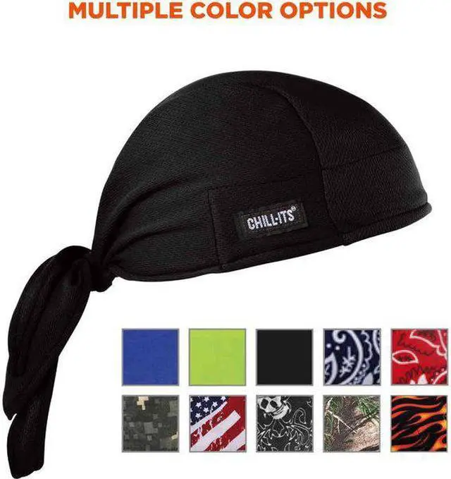 Alt view image 4 of 9 - ERGODYNE 6615 Black High-Performance Dew Rag,PK6