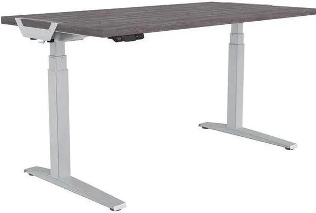 Alt view image 9 of 16 - Fellowes - 9650001 - Fellowes High Pressure Laminate Desktop Gray Ash - 48x24 - Gray Ash Rectangle, High Pressure