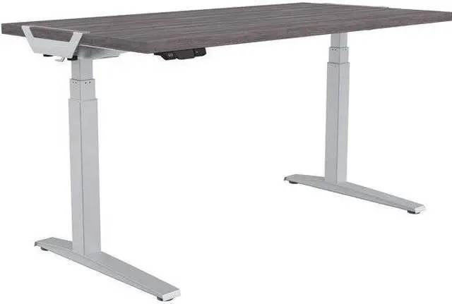 Alt view image 14 of 16 - Fellowes - 9650001 - Fellowes High Pressure Laminate Desktop Gray Ash - 48x24 - Gray Ash Rectangle, High Pressure