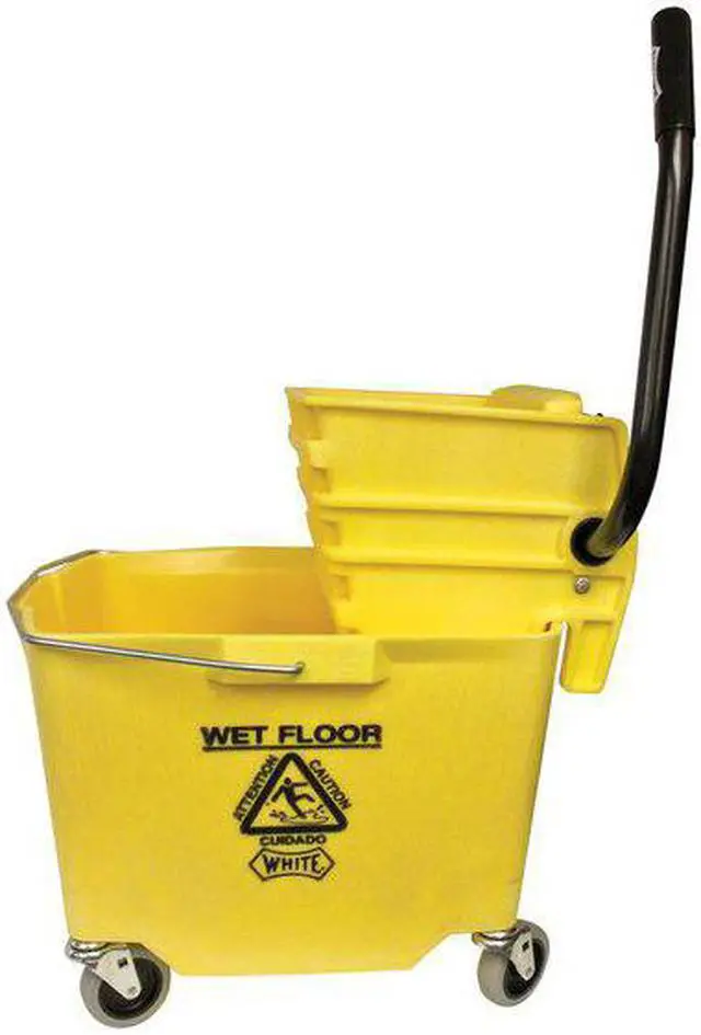 Alt view image 3 of 5 - Impact Products Item # 6/2635-3GN, Plastic Sidepress Squeeze Wringer/Plastic Bucket Combo