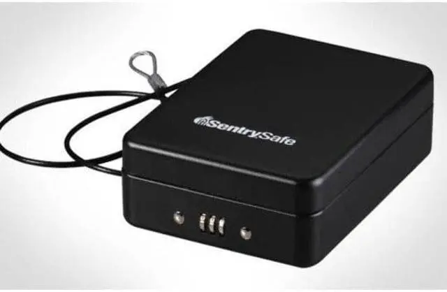 Alt view image 12 of 20 - P005C Portable Combination-Lock Security Safe 0.05 cu ft 5.9 x 8 x 2.6 Black