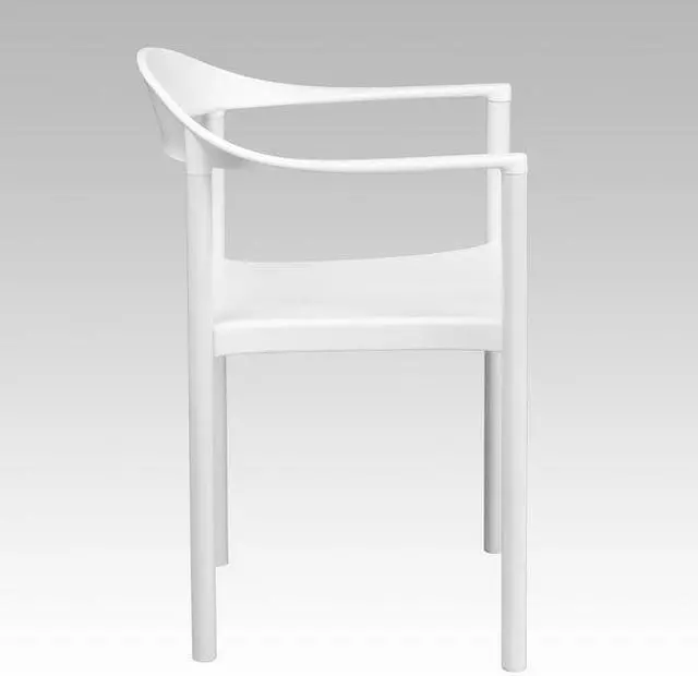 Alt view image 14 of 20 - HERCULES Series 1000 lb. Capacity White Plastic Cafe Stack Chair