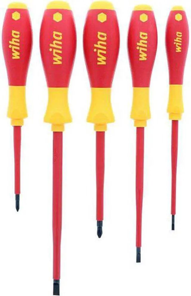 Alt view image 6 of 8 - Wiha 32091 5 Piece Insulated Slotted/Phillips Screwdriver Set