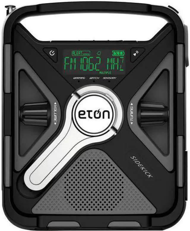 Alt view image 5 of 6 - eton ultimate camping am/fm/noaa radio with s.a.m.e technology, smartphone charging, bluetooth, giant ambient light and solar p