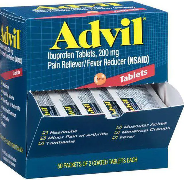 Alt view image 3 of 3 - ADVIL 015489 Pain Relief,Tablet,200mg Size,PK100