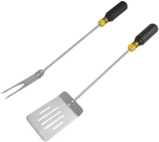 Alt view image 4 of 5 - KLEIN TOOLS 98222 BBQ Tool Set - 2-piece w/Cushn-Grip