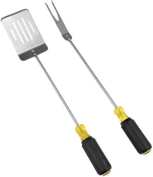 Alt view image 5 of 5 - KLEIN TOOLS 98222 BBQ Tool Set - 2-piece w/Cushn-Grip