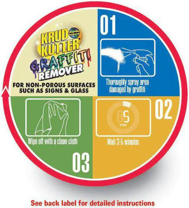Alt view image 7 of 9 - KRUD KUTTER GR012 Graffiti Remover,1 gal.