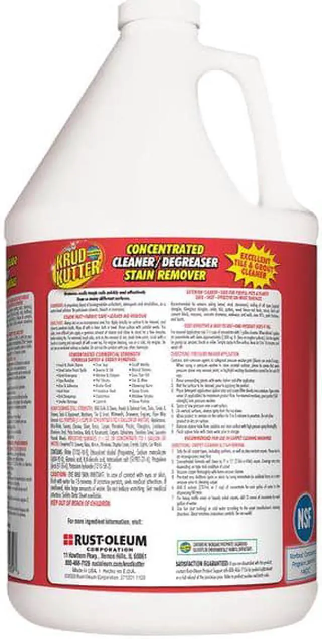 Alt view image 7 of 7 - KRUD KUTTER KK012 Cleaner/Degreaser Stain Remover, Jug, 1 gal, Concentrated,