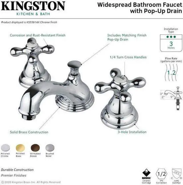 Alt view image 3 of 5 - WIDESPREAD LAVATORY FAUCET W/AX HANDLE-Oil Rubbed Bronze Finish