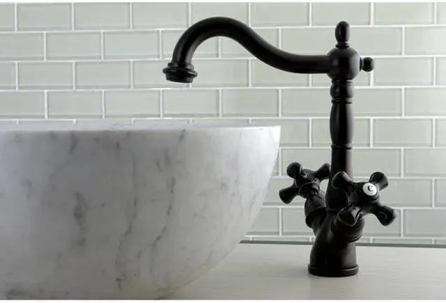 Alt view image 3 of 4 - KINGSTON BRASS KS1495PKX KS1495PKX Duchess 2-Handle Vessel Sink Faucet, Oil