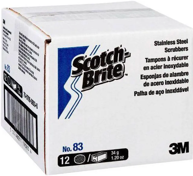 Alt view image 2 of 5 - SCOTCH-BRITE 84CC Scrubber,Silver,General Purpose,PK12