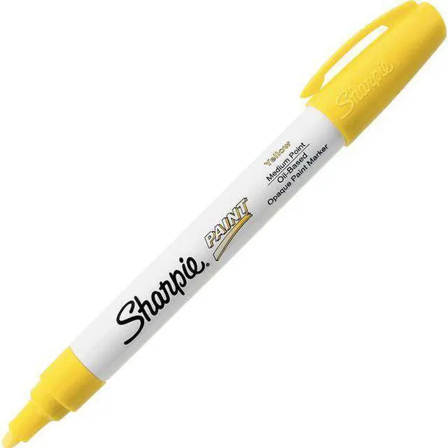 Alt view image 3 of 7 - Sharpie Permanent Paint Marker Medium Point Yellow 35554