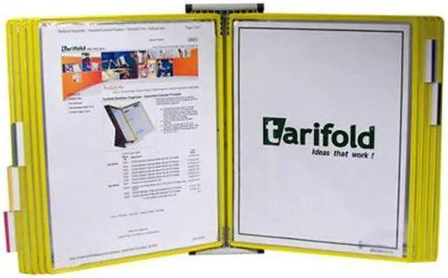 Alt view image 2 of 2 - Tarifold Wall Unit Organizer - 10 Yellow Pockets