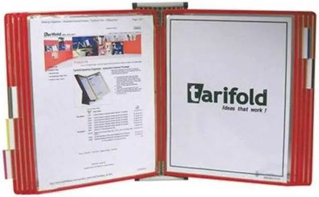 Alt view image 2 of 2 - Tarifold Wall Unit Organizer - 10 Red Pockets