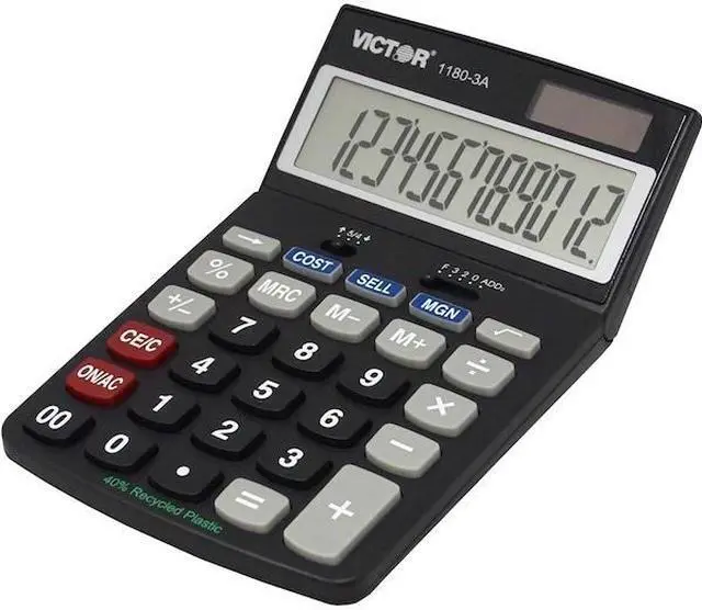 Alt view image 13 of 16 - Victor 1180-3A Antimicrobial Desktop Calculator 12-Digit LCD 11803A