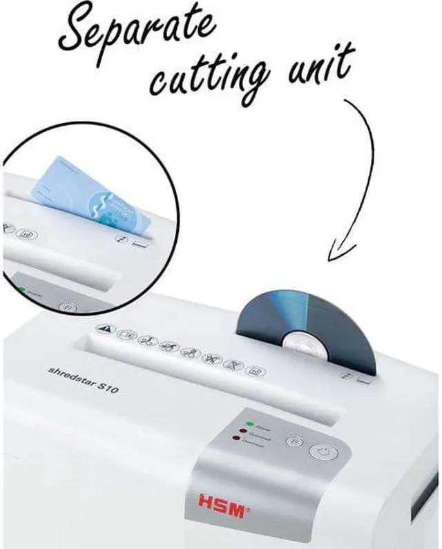 Alt view image 6 of 7 - HSM shredstar S10 Paper Shredder, Strip-Cut Style