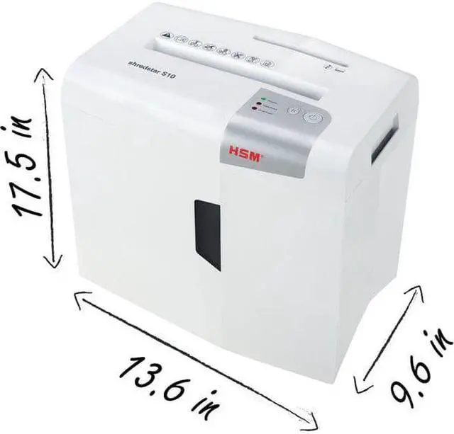 Alt view image 4 of 7 - HSM shredstar S10 Paper Shredder, Strip-Cut Style