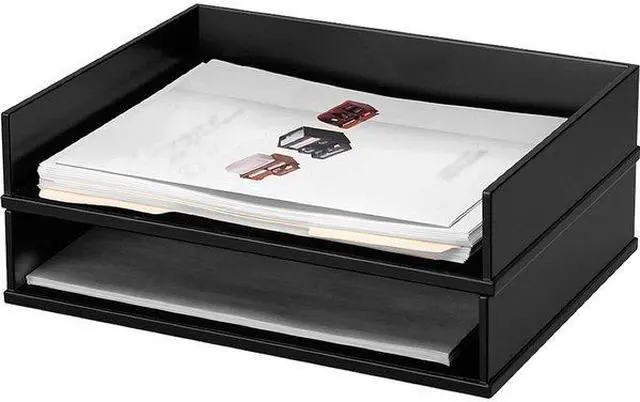 Alt view image 7 of 8 - Victor Stacking Letter Tray,Black  1154-5