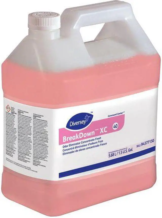 Alt view image 4 of 4 - DIVERSEY 94377150 Liquid Deodorizer,Size 1.5 gal.,Red,PK2