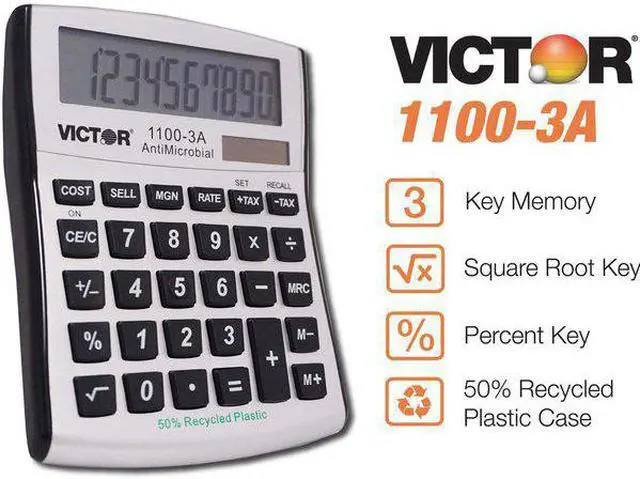 Alt view image 9 of 14 - VICTOR VCT1100-3A Victor 1100-3A 8 Digit - Mini Desktop-Anti-Micro