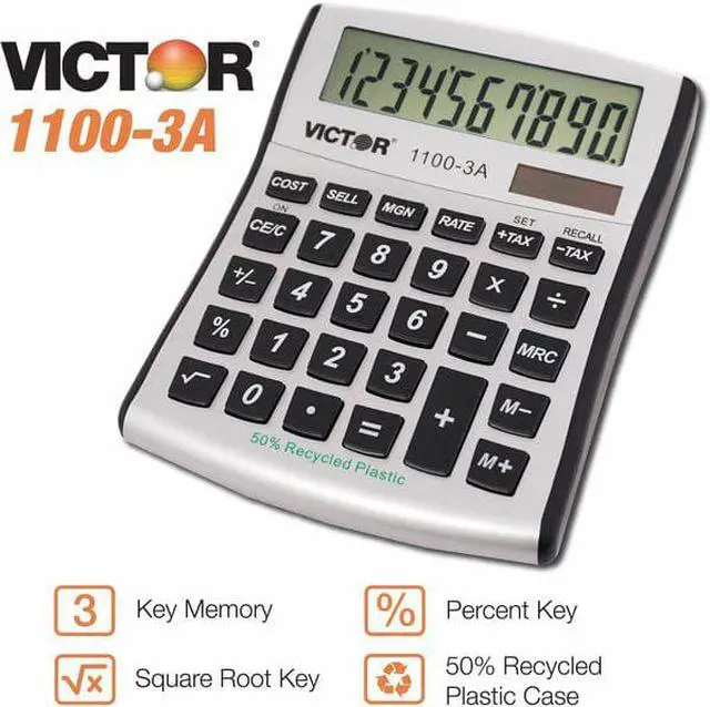 Alt view image 11 of 14 - VICTOR VCT1100-3A Victor 1100-3A 8 Digit - Mini Desktop-Anti-Micro