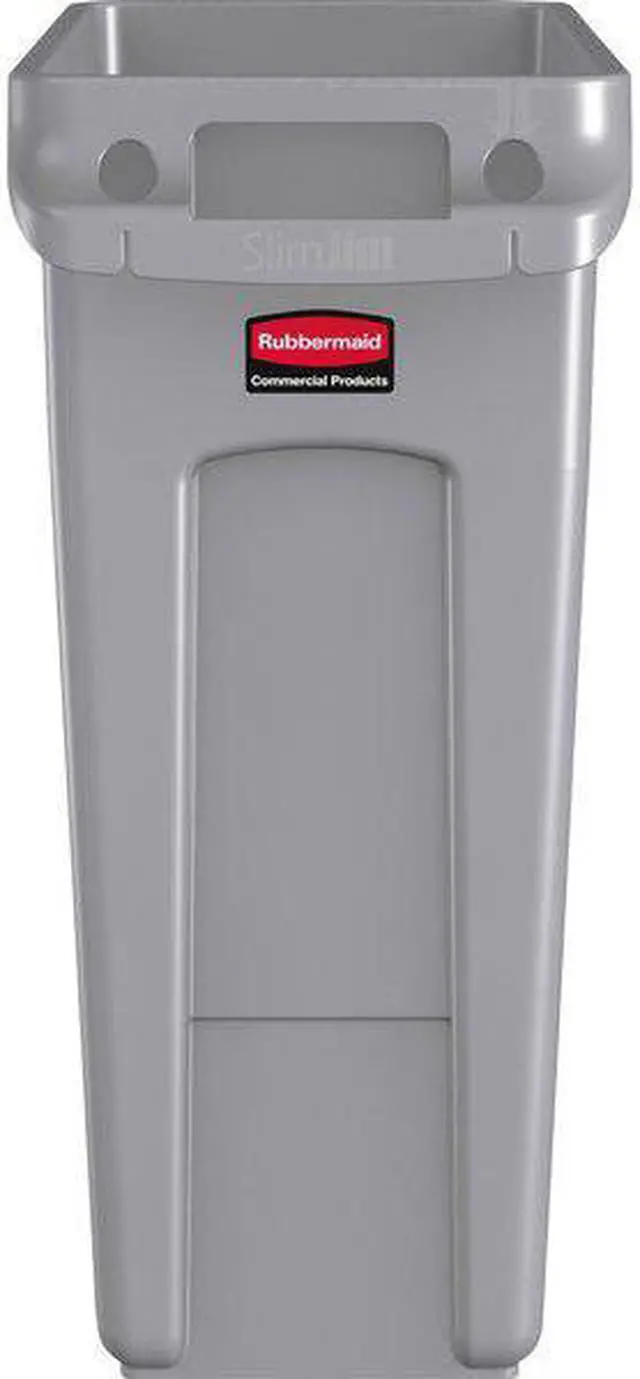 Alt view image 7 of 8 - RUBBERMAID COMMERCIAL 1971258 Slim Jim 16 gal Rectangular Slim-Profile Plastic
