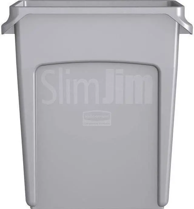 Alt view image 8 of 8 - RUBBERMAID COMMERCIAL 1971258 Slim Jim 16 gal Rectangular Slim-Profile Plastic