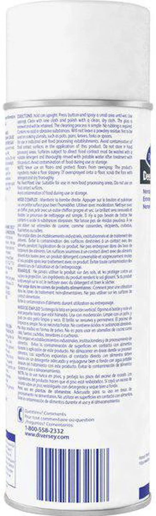 Alt view image 3 of 4 - Diversey Metal Cleaner, 16 oz. Aerosol Can, Unscented Liquid, Ready to Use, 1 EA