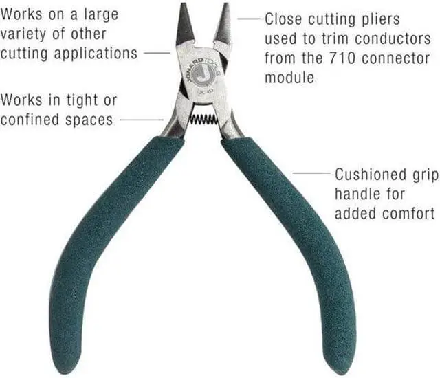 Alt view image 6 of 8 - JONARD TOOLS JIC-453 4 1/2 in Diagonal Cutting Plier Semiflush Cut Oval Nose