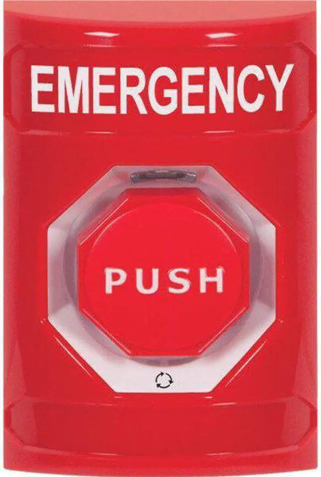Alt view image 3 of 3 - Safety Technology International Emergency Push Button Polycarbonate SS2009EM-EN