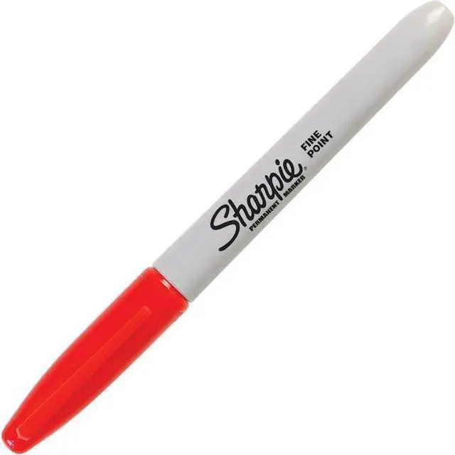 Alt view image 14 of 16 - SHARPIE 30002B Permanent Marker, Red, Fine Tip, Capped, 12 PK
