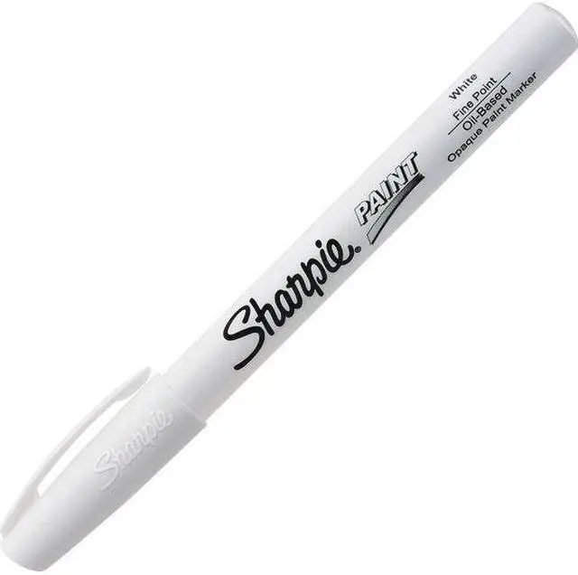 Alt view image 5 of 6 - Sharpie Permanent Paint Marker Fine Point White 35543