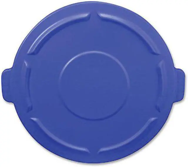 Alt view image 4 of 4 - RUBBERMAID 1779733 Brute Trash Can Top,Flat,Snap-On Closure,Blue