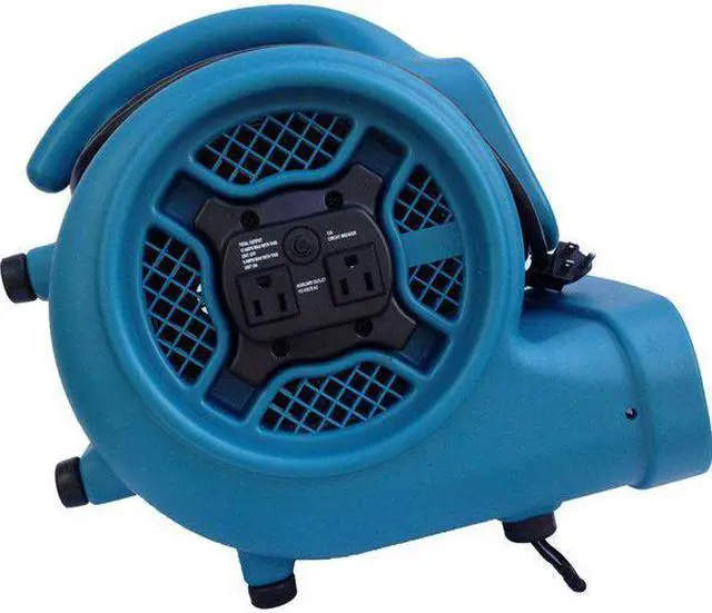 Alt view image 8 of 13 - XPOWER X-400A X-400A 1,600 CFM 3-Speed Commercial Air Mover/Carpet Dryer/Floor Blower Fan with Dual Outlets for Daisy