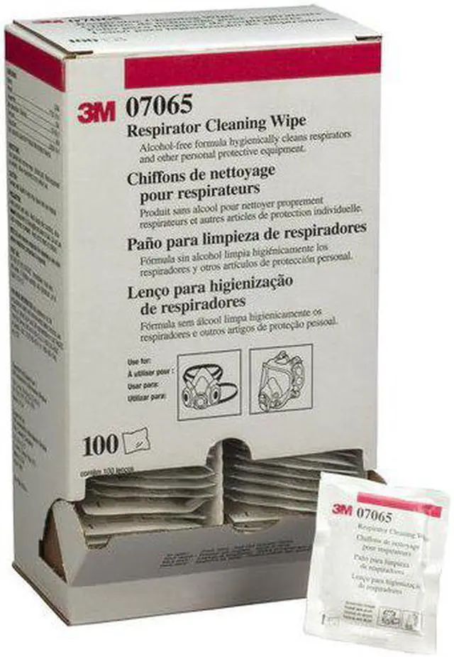 Alt view image 3 of 4 - 3M 504/07065 Respirator Cleaning Wipes (Box of 100 wipes)